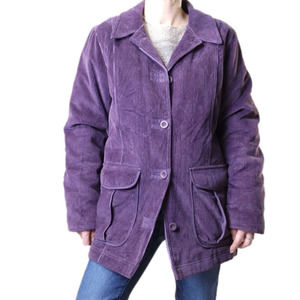 𝅺Size M L.L.Bean Corduroy Jacket Eggplant color Lightly Insulated